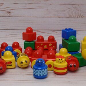 LEGO Duplo Primo Retired Twenty-Eight Pieces Including Figures and Cars